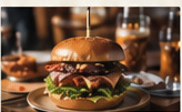 Hamburger en friet bij een foodtruck